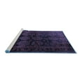 thumbnail image 2 of Ahgly Company Machine Washable Indoor Square Persian Blue Traditional Area Rugs, 3' Square, 2 of 4