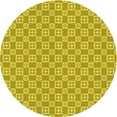 thumbnail image 1 of Ahgly Company Machine Washable Indoor Round Transitional Banana Yellow Area Rugs, 5' Round, 1 of 7