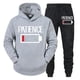thumbnail image 4 of Conjunto de 2 piezas de sudadera y pantalones divertidos con estampado de batería "PATIENCE" para hombre, sudadera de manga larga, chándal, ropa deportiva unisex, 4 of 4