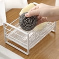 thumbnail image 3 of Wrought Iron Sponge Holder Heighten Bottom Anti-deformed Sink Faucet Kitchen Drain Rack Kitchen Tools, 3 of 8