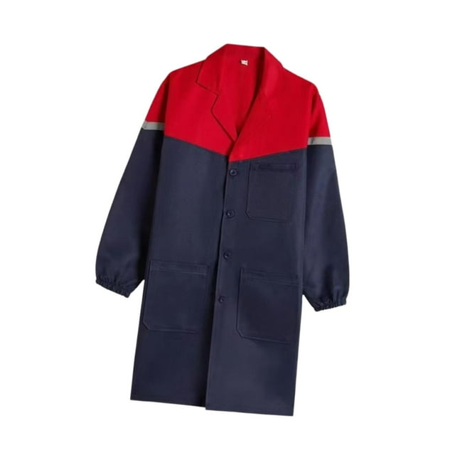 Abrigo de trabajo de almacén para hombres y mujeres, uniforme de trabajo, abrigo de fábrica de un solo pecho SG