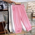 thumbnail image 4 of WBQ Babys Breathable Quick Dry Ice Silk Pants,Unisex Loose Anti-Mosquito, Sun Protection, Elastic Waist, Cuffed Ankles, 4 of 6