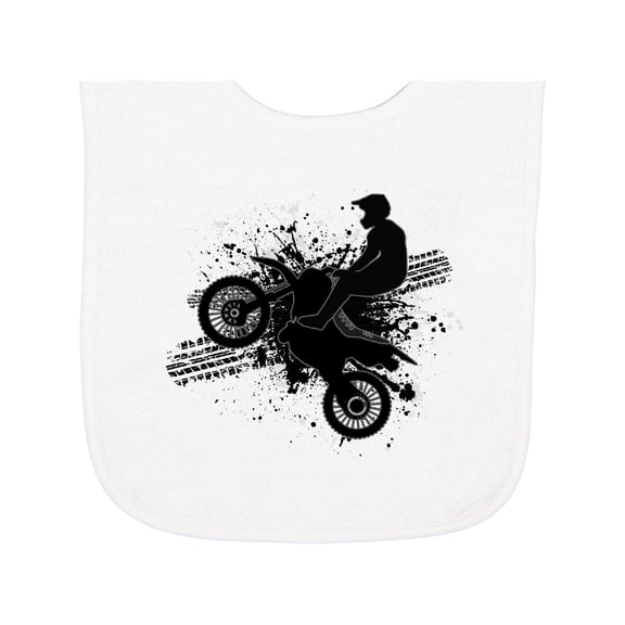 Inktastic Motocross Dirt Biking Bmx Baby Terry Cloth Bib