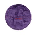thumbnail image 3 of PiccoCasa Faux Fur Area Rug Shaggy Floor Mat, Purple 3x3 Feet Round, 3 of 6