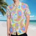 thumbnail image 5 of High Quality Hawaiian Shirts for Men Short Sleeve Aloha Beach Shirt Floral Summer Casual Button Down Shirts Blouses W94T2B, 5 of 7
