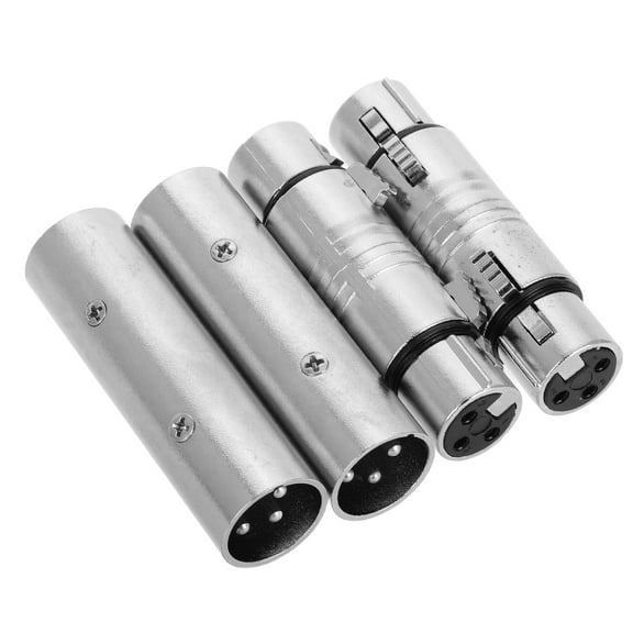 MRLESS 4pcs XLR Adapter XLR Male to Male Connectors Female to Female Couplers XLR Gender Changer Connectors for Microphone Mixer Power Amplifier