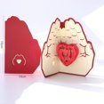 thumbnail image 5 of Tarjeta de felicitación plegable 3D emergente, romántica tarjeta de cumpleaños para esposa, marido, novia, madre, tarjetas para boda, Navidad, día de San Valentín, día de la madre (corazón) JM  JM, 5 of 5