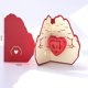 thumbnail image 5 of Tarjeta de felicitación plegable 3D emergente, romántica tarjeta de cumpleaños para esposa, marido, novia, madre, tarjetas para boda, Navidad, día de San Valentín, día de la madre (corazón) JM  JM, 5 of 5