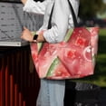 thumbnail image 7 of Gaeub Refreshing Watermelon Slices Print Beach Bag,Large Tote Bag,Waterproof Sandproof Women Tote Bag,Pool Bag with Zipper for Gym Grocery Travel, 7 of 7