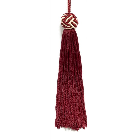 5 1/2" (14cm) Turkish Head Chainette Tassel | Craft Tassel # BH055,, Burgundy Red #275 (Dark Wine Red) Set of 10
