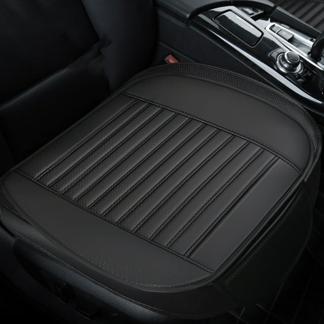 Funda universal para asiento delantero de coche, tapizada en piel, con diseño antideslizante, transpirable y apta para todo tipo de clima, para sedán, SUV y camioneta, color negro, rojo y blanco, 52