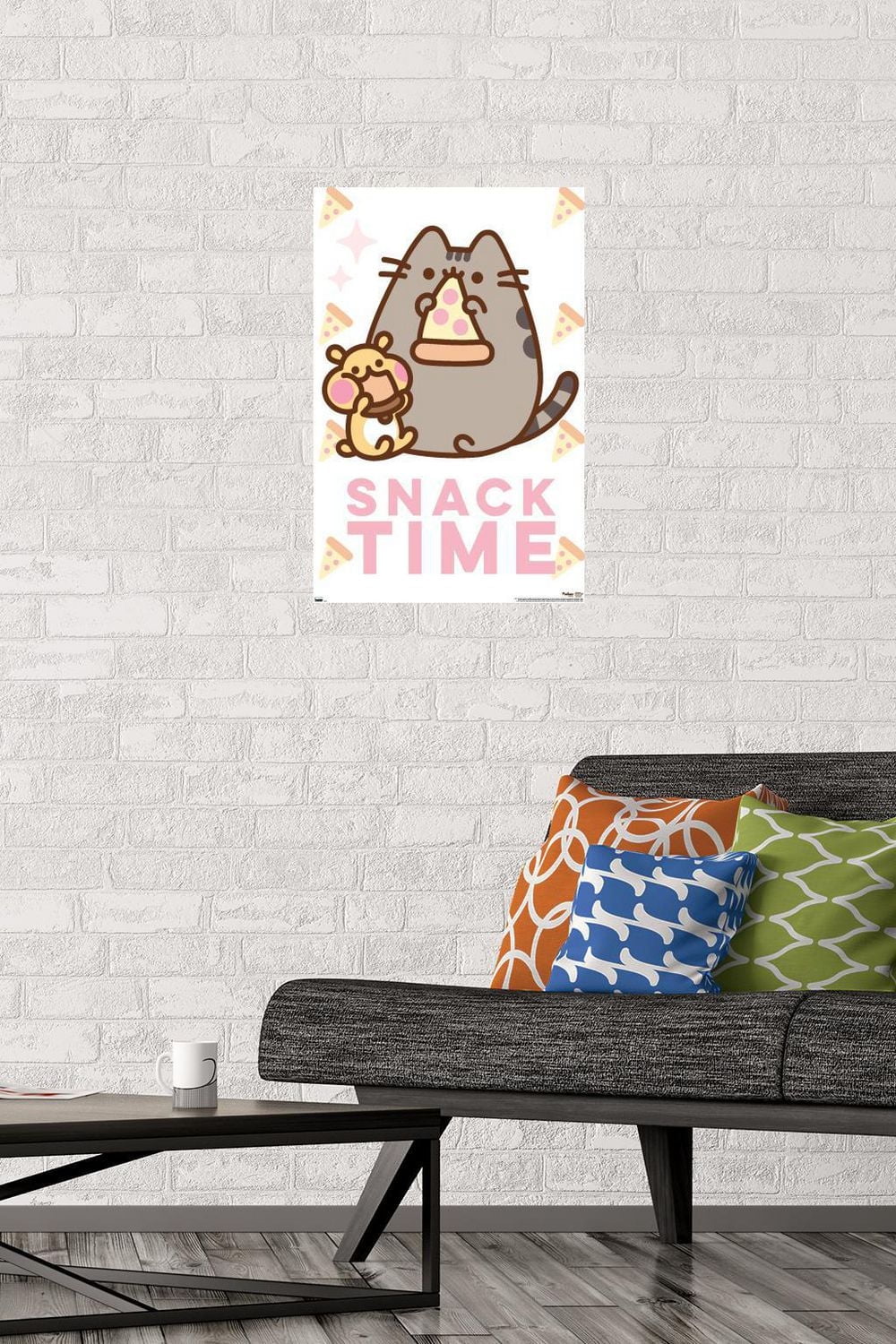 Pusheen - Snack Time Wall Poster, 14.725" x 22.375" Framed