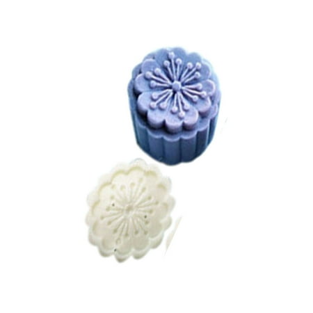 

Bessbest Cake Dessert Bread Gadget Decor 50G Style Round Mould 4 Cake Moon Flower White Set Mooncake Cake Mould