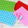 thumbnail image 2 of Juego de 4 moldes de silicona antiadherentes de grado alimenticio para caramelos con 4 goteros de color azul, rojo, verde y rosa, 2 of 3