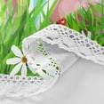 thumbnail image 4 of SKYSONIC Rabbit Ears Eggs Grass Round Tablecloth 60inch Indoor Wrinkle Free, Easter Background Circular Lace Table Cover Washable for Kitchen Party BBQ Dining Decor, 4 of 7