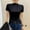 Noir, variante sur TINZ T-Shirt Femme Décontracté Uni à Manches Courtes Haut Léger Tee Mode T-Shirt Mode Femme Coupe Ample Haut Femme Hauts à Encolure Femme Manche Longue