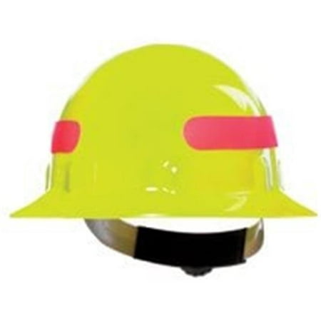 

Fibre-Metal 280-E1RW46A289 E-1 Full Brim With Strong Orange Shell- Reflective Silver Tape- Ratchet Suspension