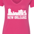 thumbnail image 4 of Inktastic New Orleans Skyline Grunge Women's V-Neck T-Shirt, 4 of 5
