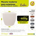 thumbnail image 3 of Maceta moderna para exteriores compacta de 20 cm de alto EUROPEAN Artego Japi Hecho en Brasil, 3 of 9