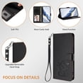 thumbnail image 3 of Allytechgroup for Samsung Galaxy S26 Wallet Case, Cute Cat Embossed Flip Cover with Cards Slots  Cash Pocket Magnetic Closure Lanyard Phone Case for Samsung Galaxy S26, Black, 3 of 7