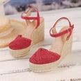 thumbnail image 2 of YLYL Espadrilles Sandals for Women Closed Toe Platform Wedge Heel Ankle Strap Dressy Casual Summer Shoes, 2 of 6