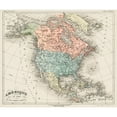 thumbnail image 2 of Fayard, Artheme 23x20 Black Modern Framed Museum Art Print Titled - North America from Universal Atlas, 2 of 4
