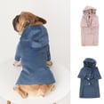 thumbnail image 1 of Dengjunhu Puppy Woolen Clothes Solid Color Non-sticky Hair Thickening Dog Winter Hooded Coat Pet Clothes, 1 of 7