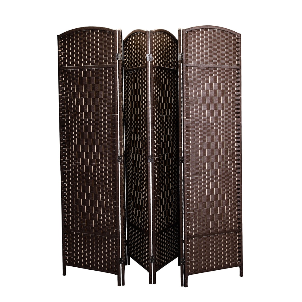 Kadyn 6 Panel Privacy Screen for Office, Folding Room Divider for Study, Freestanding Office Divider, Dark Brown Kadyn 6 Panel Privacy Screen for Office, Folding Room Divider for Study, Freestanding Office Divider, Dark Brown