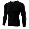 thumbnail image 3 of 1 Pce Haut de Compression pour Homme sous Couche de Base Manches Longues Collants Sport Course T-shirts Gris G, 3 of 6