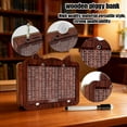 thumbnail image 6 of Wooden Piggy Bank With Coin Slot For Children Brown Home Decoration And Financial Education, 6 of 8