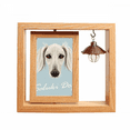 thumbnail image 1 of Cara larga White Saluki perro animal de compañia Marco giratorio de madera 4x6, 1 of 3