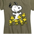 thumbnail image 2 of Peanuts - Faces of Snoopy - Women's Short Sleeve Graphic T-Shirt, 2 of 6