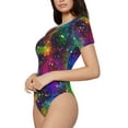 thumbnail image 3 of Picia Bright Universe Womens One Piece Swimsuits Modest Tummy Control Bathing Suits Lace Up Slimming Swim Suit-Large, 3 of 9