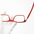 thumbnail image 3 of Women'S Reading Glasses Hanging Folding Magnetic Front Click Connect Neck Computer Readers Lightweight Eyeglasses Red 3.5, 3 of 8
