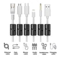 thumbnail image 3 of 16 clips para cables, gestión de cables, clips organizadores de cables de silicona autoadhesivos para escritorio, cable de carga USB, cable de alimentación, cable para ratón, PC, oficina, hogar Rojo Verde, 3 of 5