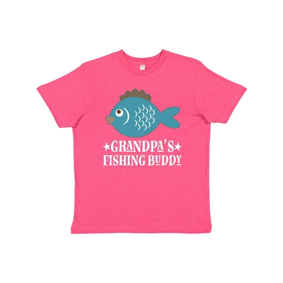 Inktastic Grandpa's Fishing Buddy Little Fisher Youth T-Shirt