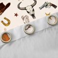 thumbnail image 4 of Homewish Vintage Bull Skull Black Out Curtains,Rustic Farmhouse Cabin Curtains Pack of 2 (42x63 Each),Western Cowboy Hat Boots Bedroom Curtains For Men Women,Super Cozy Room Decor, 4 of 6