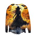 thumbnail image 4 of Lcziwo Witchy Sweatshirt for Women Halloween Long Sleeve Round Neck Shirts Graphic Print Horror Movie Pullover Casual Fall Winter 2025 Tops Multicolor,XXL, 4 of 5