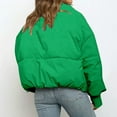 thumbnail image 5 of ShomPort Women's Winter Stand Collar Zip up Puffer Jacket Baggy Short Padded down Warm Coat, 5 of 5
