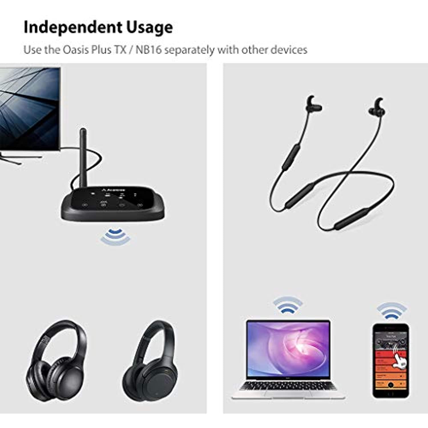 Avantree HT5006 Wireless Headphones Earbuds for TV Watching, Neckband  Earphones Set w/Bypass Bluetooth Transmitter for Optical Digital, RCA,  3.5mm Ported TVs, Plug n Play, No Audio Delay | Walmart Canada