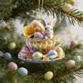 thumbnail image 5 of HYLLai Easter Acrylic Hanging Ornaments - Bunny and Egg Designs for Wall, Door, Gift, or Garden Decoration (A), 5 of 6