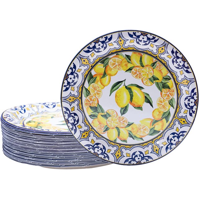 NUMONE 50 Pcs 7 inch Paper Dessert Plates (Capri Lemon)