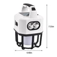 thumbnail image 3 of TIMIFIS Camping Lampe Solaire Lampe de Camping Extérieure Solaire USB Rechargeable à Double Source Lumineuse Projecteur de Recherche Extérieur Lampe de Rue Marchés de Nuit Lampe Camping et Randonnée, 3 of 9