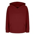 thumbnail image 7 of Xcmzpl Women's Hoodies Loose Fit Solid Color Hooded Sweatshirt Athletic Sweater Tops Work Long Sleeve Shirts Early Fall Fashion, 7 of 7