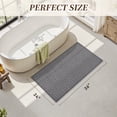 thumbnail image 6 of SIXHOME 24"x36" Bathroom Rug Non-Slip Absorbent Bath Mat Quick Dry Thin Soft Woven Boho Floor Mat Durable Textured Look Black, 6 of 8