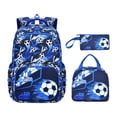 thumbnail image 4 of 3PC Soccer Backpack, School Bookbag with Lunch Box, School Bag for Teenagers Middle, 4 of 4