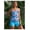 Blue and White, variant on Women's Black Pink Floral Leaf Print Ruched Tankini Swimsuit - Two Piece with Boyshorts, Plus Size Tummy Control Sizes XL to 5XL