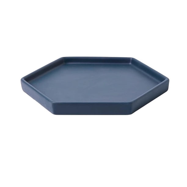 Bandeja de goteo hexagonal for macetas, platillo de cerámica for jardinería en casa y oficina.