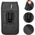 thumbnail image 3 of Vertical Rugged Belt Holster Case for iPhone 7 Plus 8 Plus Nylon Belt Pouch Outdoor Activity Protective Cover Case Climbing Carrying Sleeve, 3 of 5