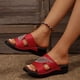 thumbnail image 2 of Bmisegm Women's Slope Heel Thick Bottom Rhinestone Large Size Slippers Sandals Womens Sandals Summer Red 6.5, 2 of 6
